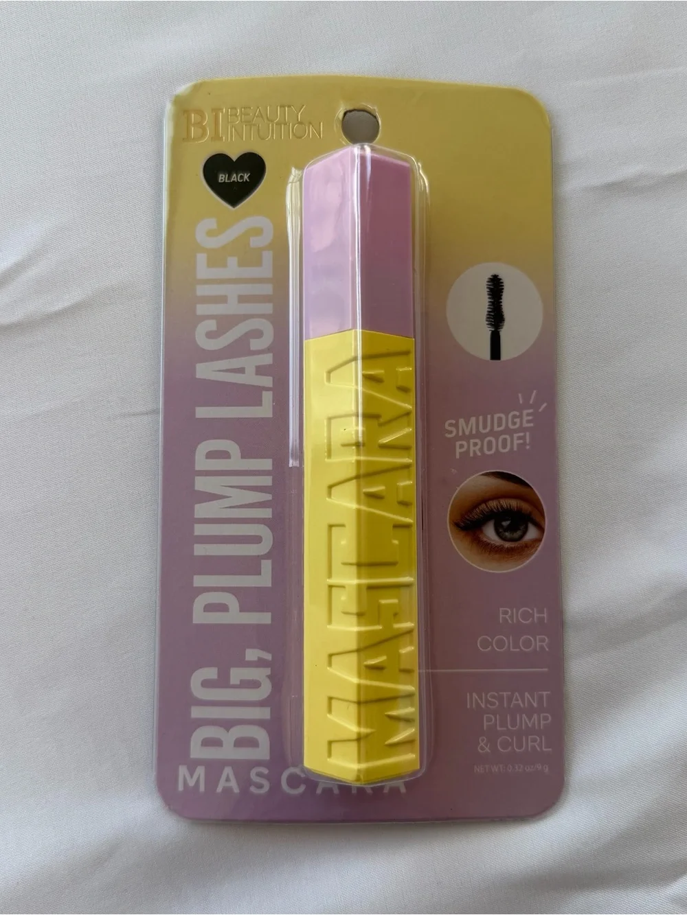Beauty Intuition Big Plump Lashes Mascara Black Smudge Proof Instant Plump Curl